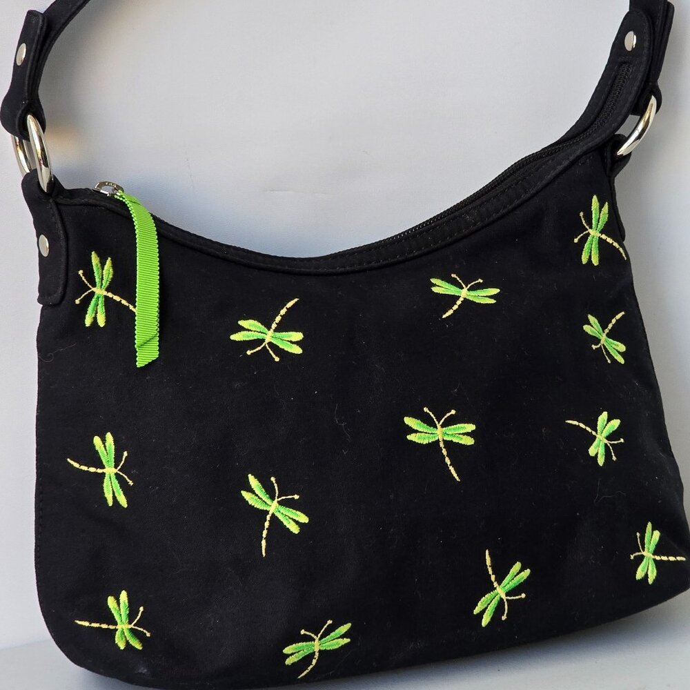 Talbots Embroidered Dragonfly Purse